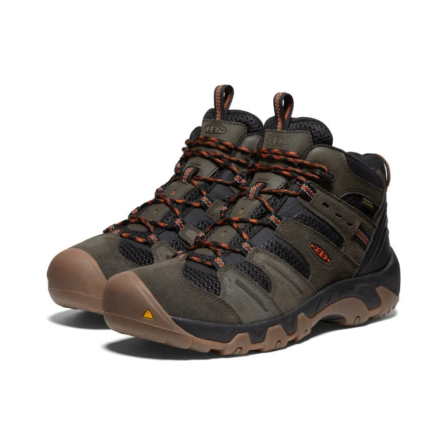 Men's Headout Waterproof Hiking Boot  |  Black Olive/Fossil Orange