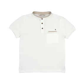 Nukutavake Boys Short Sleeve Polo with Mandarin Collar_ 6108