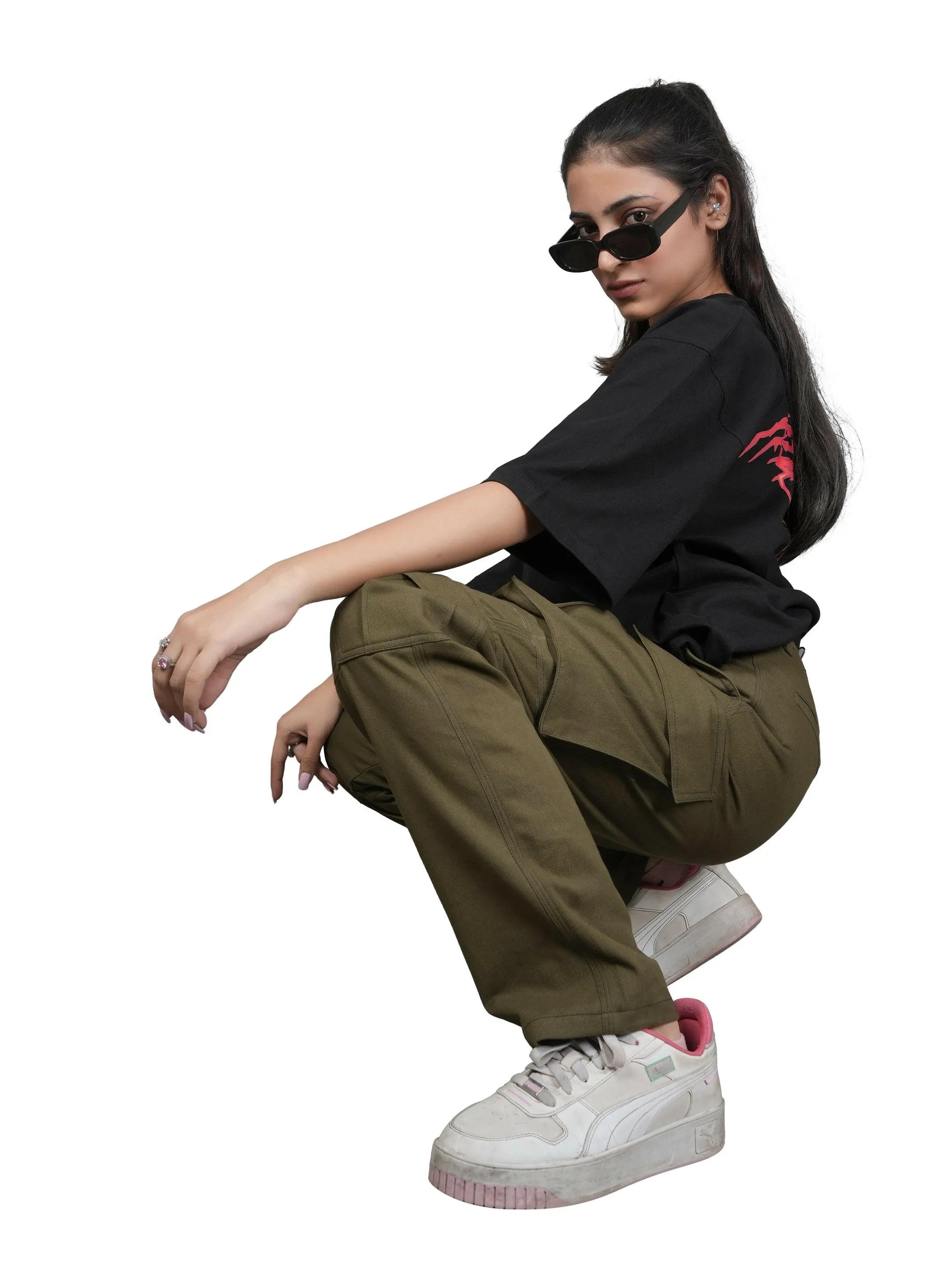 Olive Green Cargo Pants (Unisex)