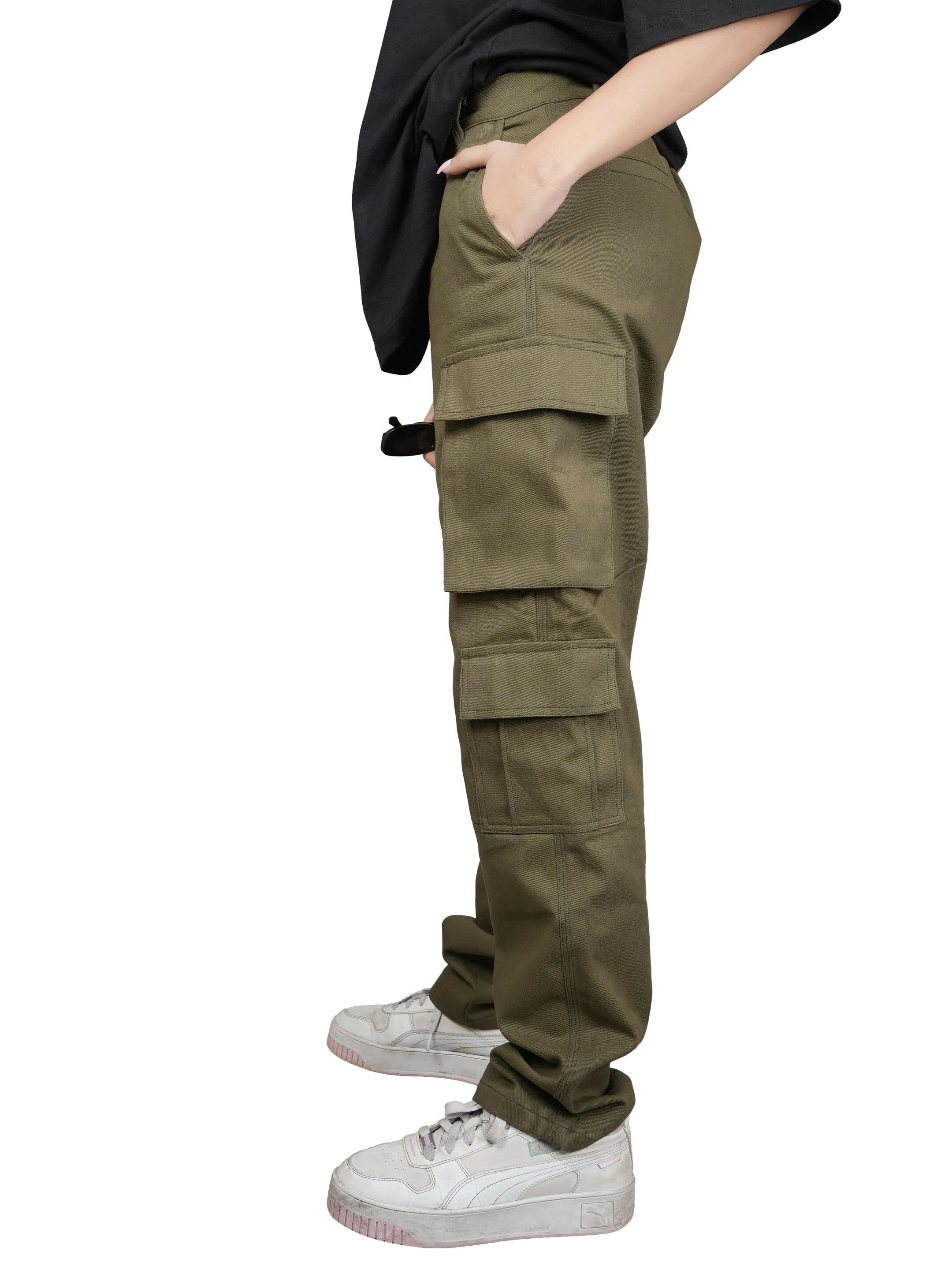 Olive Green Cargo Pants (Unisex)