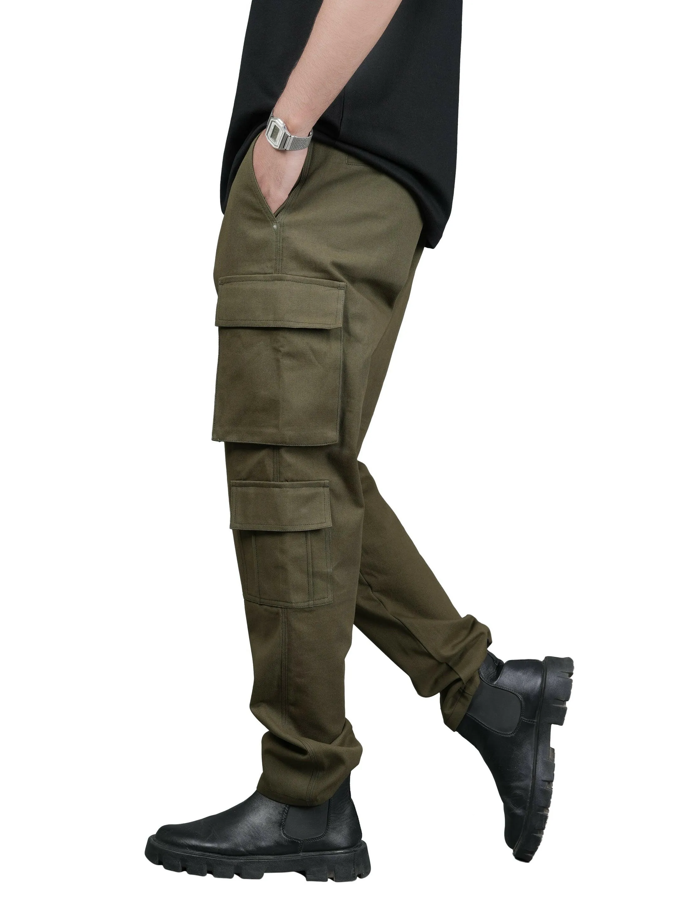 Olive Green Cargo Pants (Unisex)