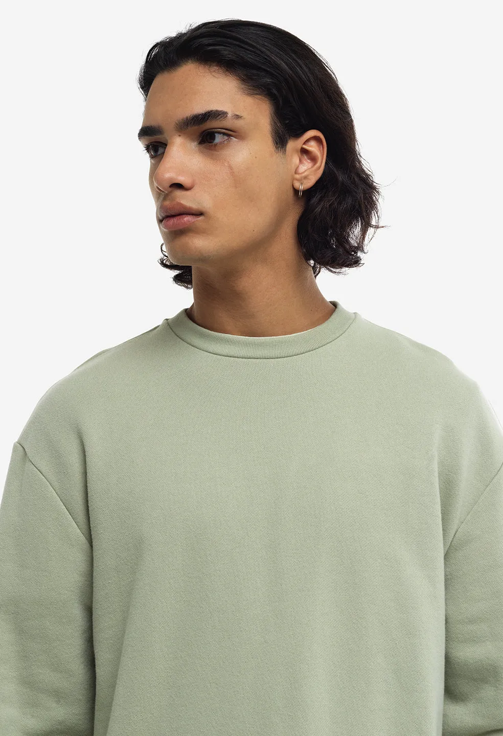 Oversized Crewneck Pullover / Eucalyptus