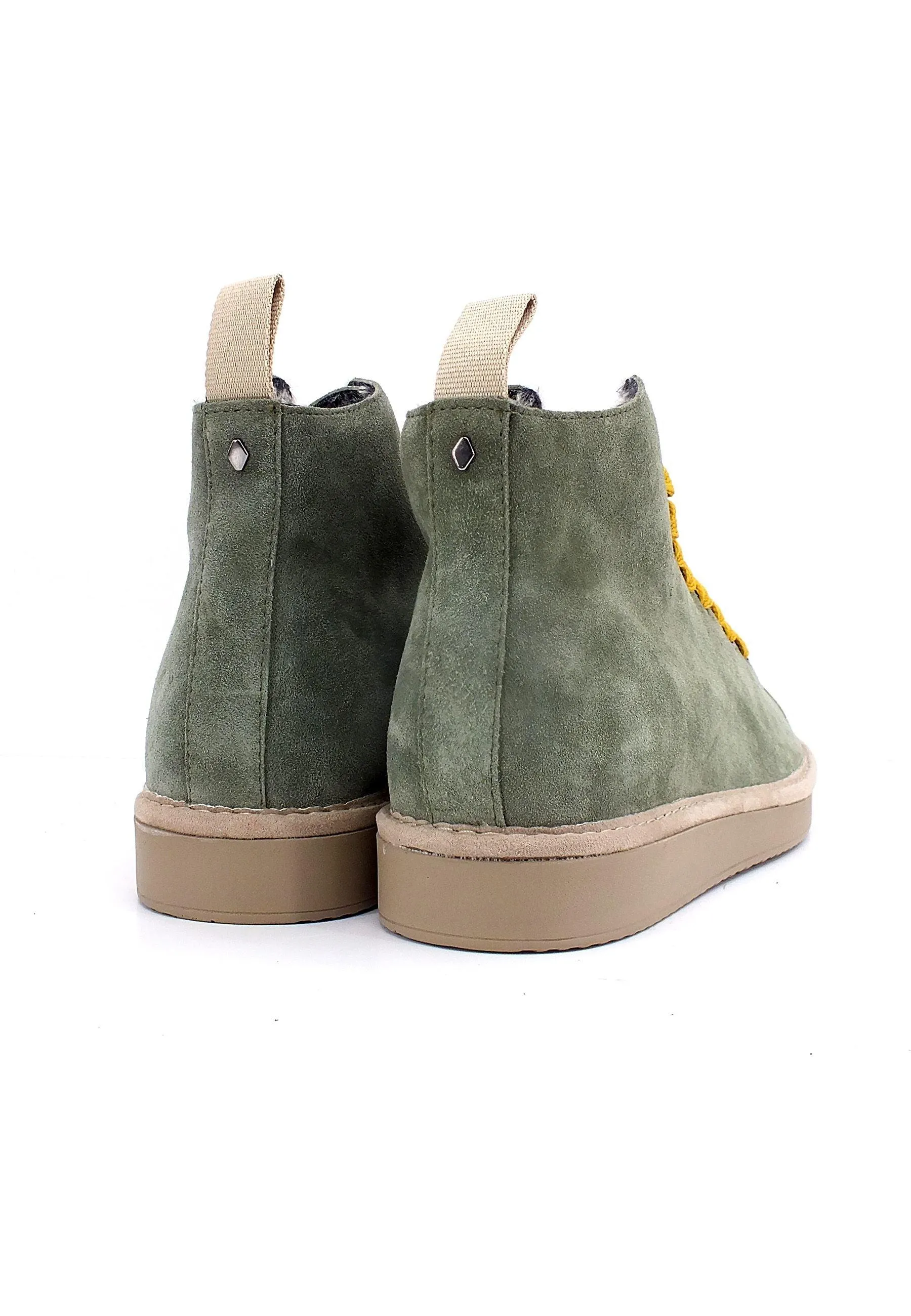 PAN CHIC Ankle Boot Sneaker Pelo Uomo Military Green Yellow P01M1400200006