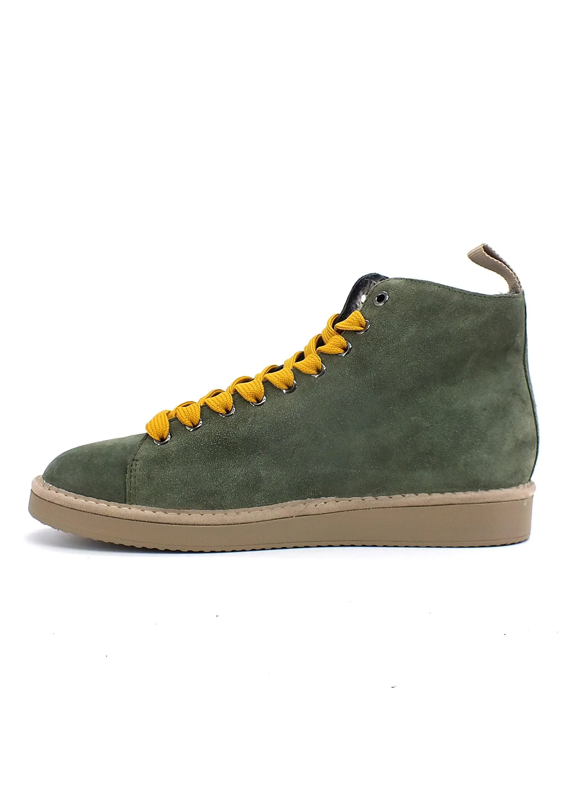 PAN CHIC Ankle Boot Sneaker Pelo Uomo Military Green Yellow P01M1400200006