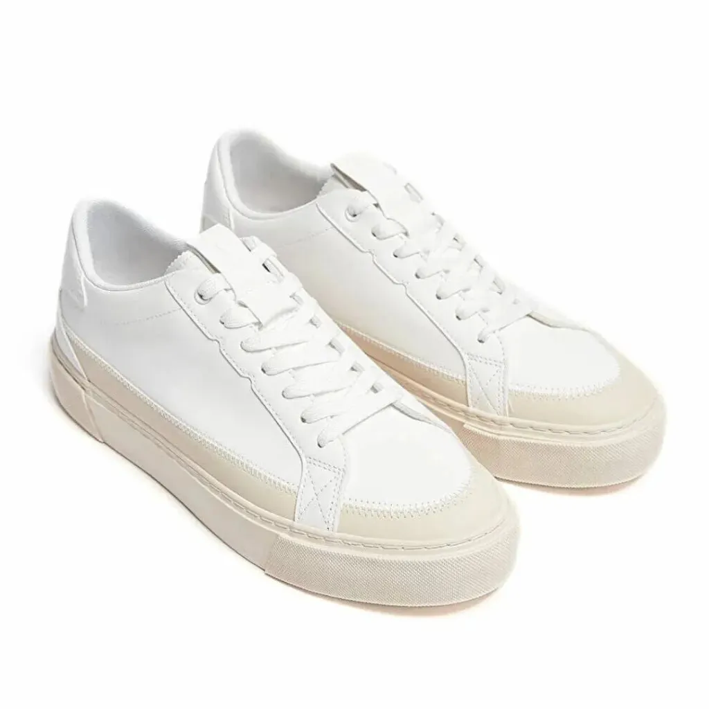 Pull & Bear Basic Contrast Sneakers - WHT