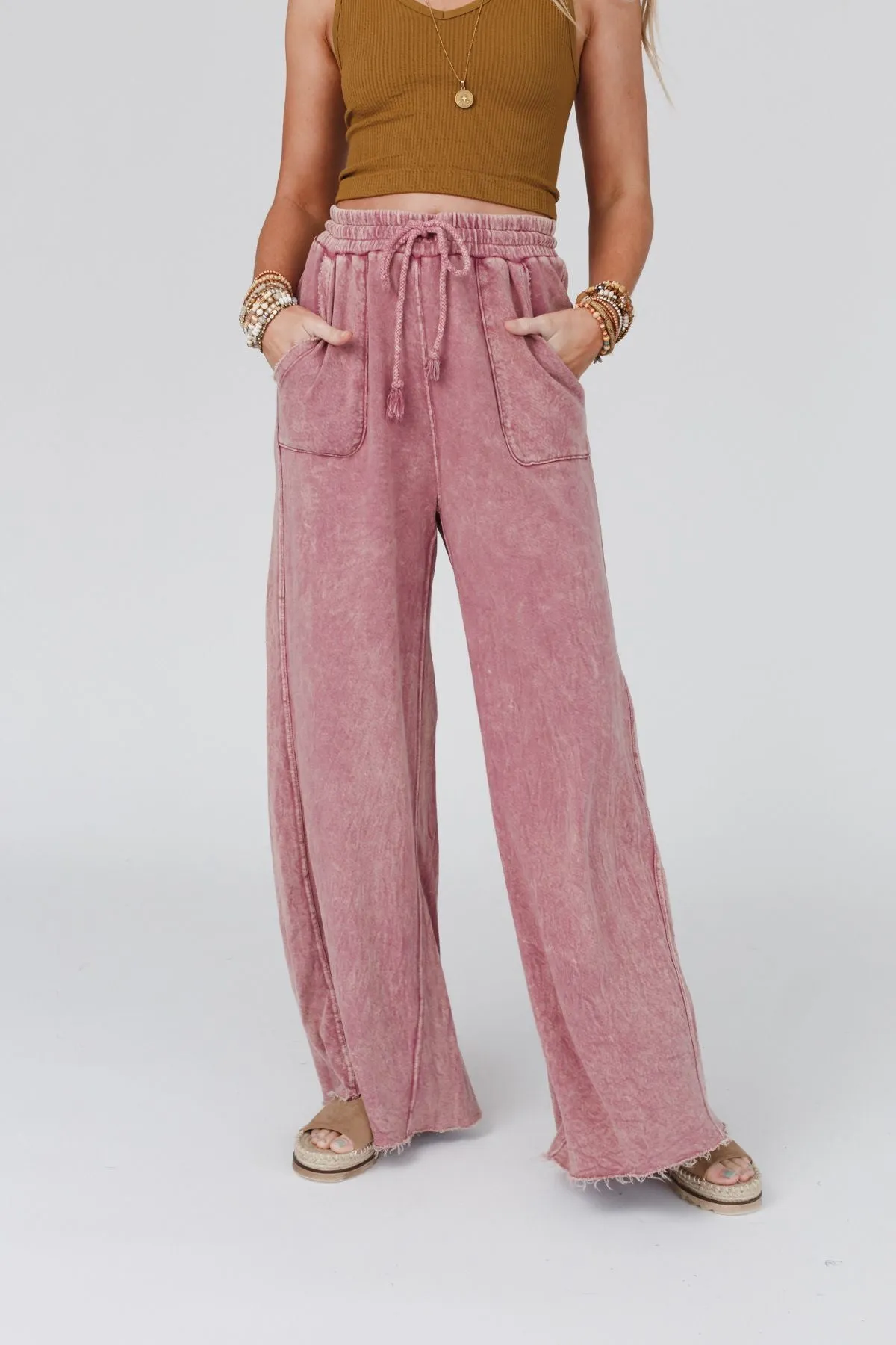 Relaxing Robin Wide Leg Pant - New Mauve