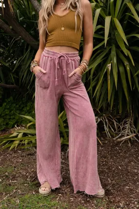 Relaxing Robin Wide Leg Pant - New Mauve