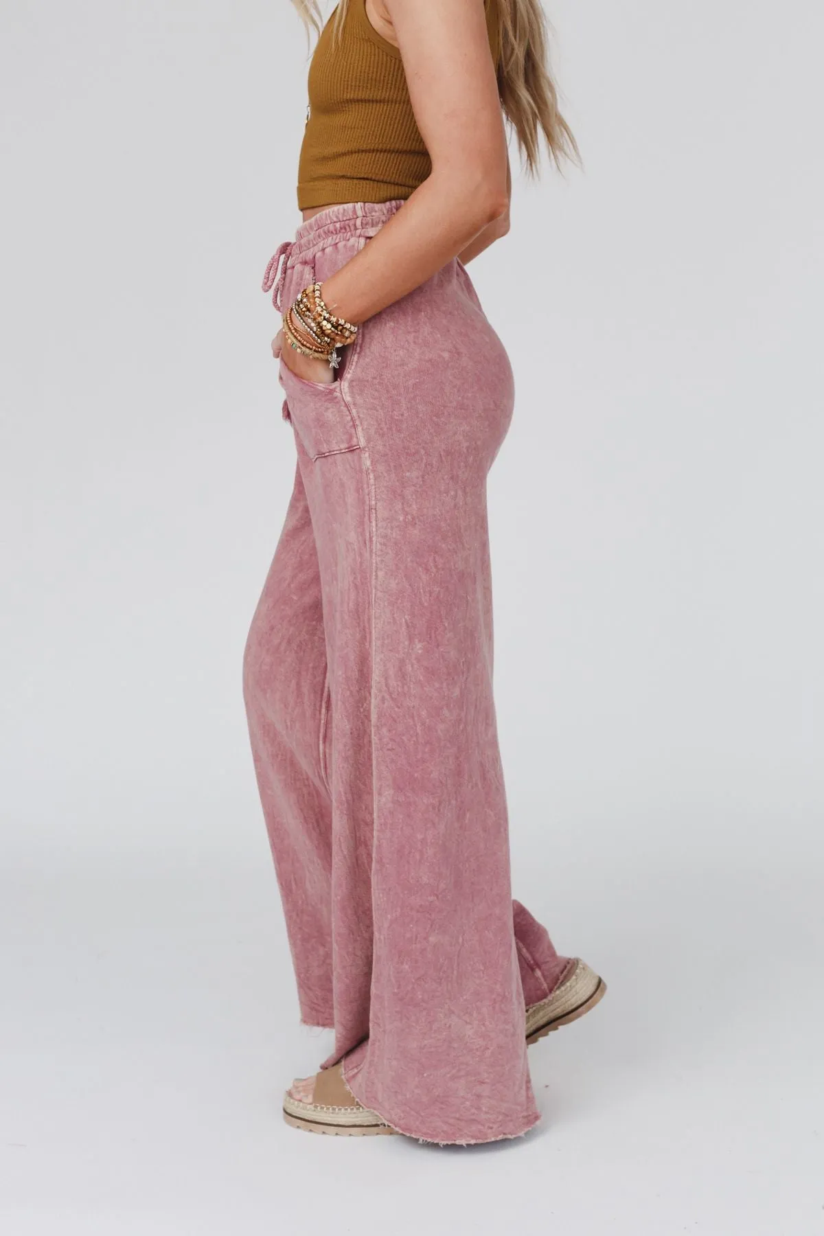 Relaxing Robin Wide Leg Pant - New Mauve