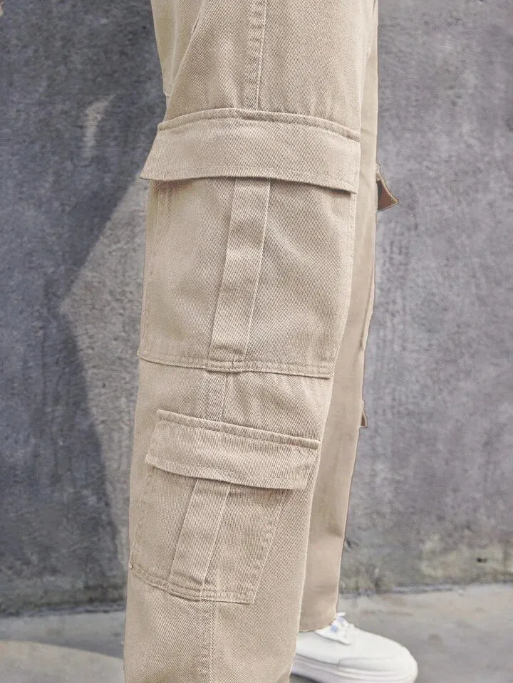 Sand Wash Nude Men Baggy Fit Cargo