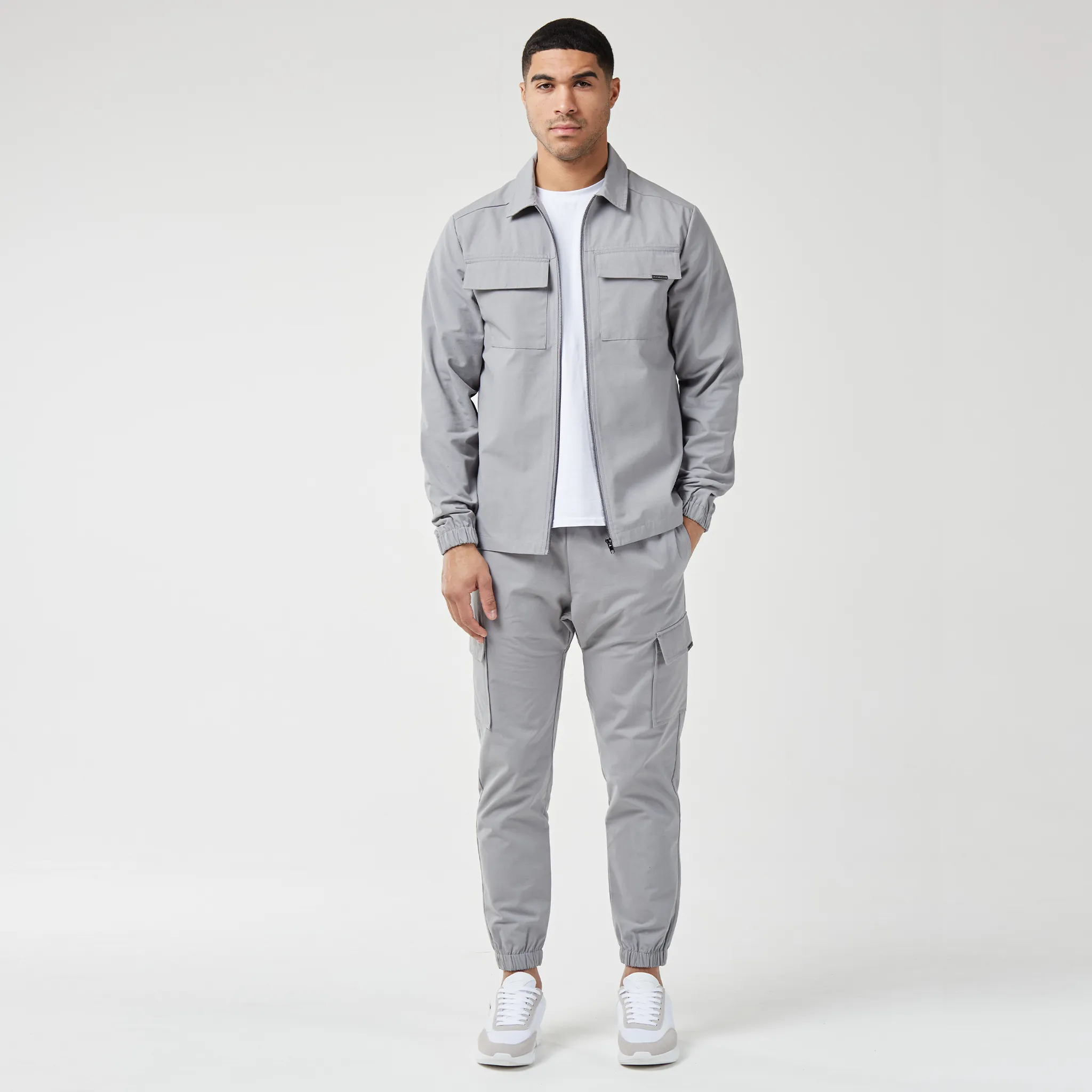 Smart Utility Overshirt | Ice Grey