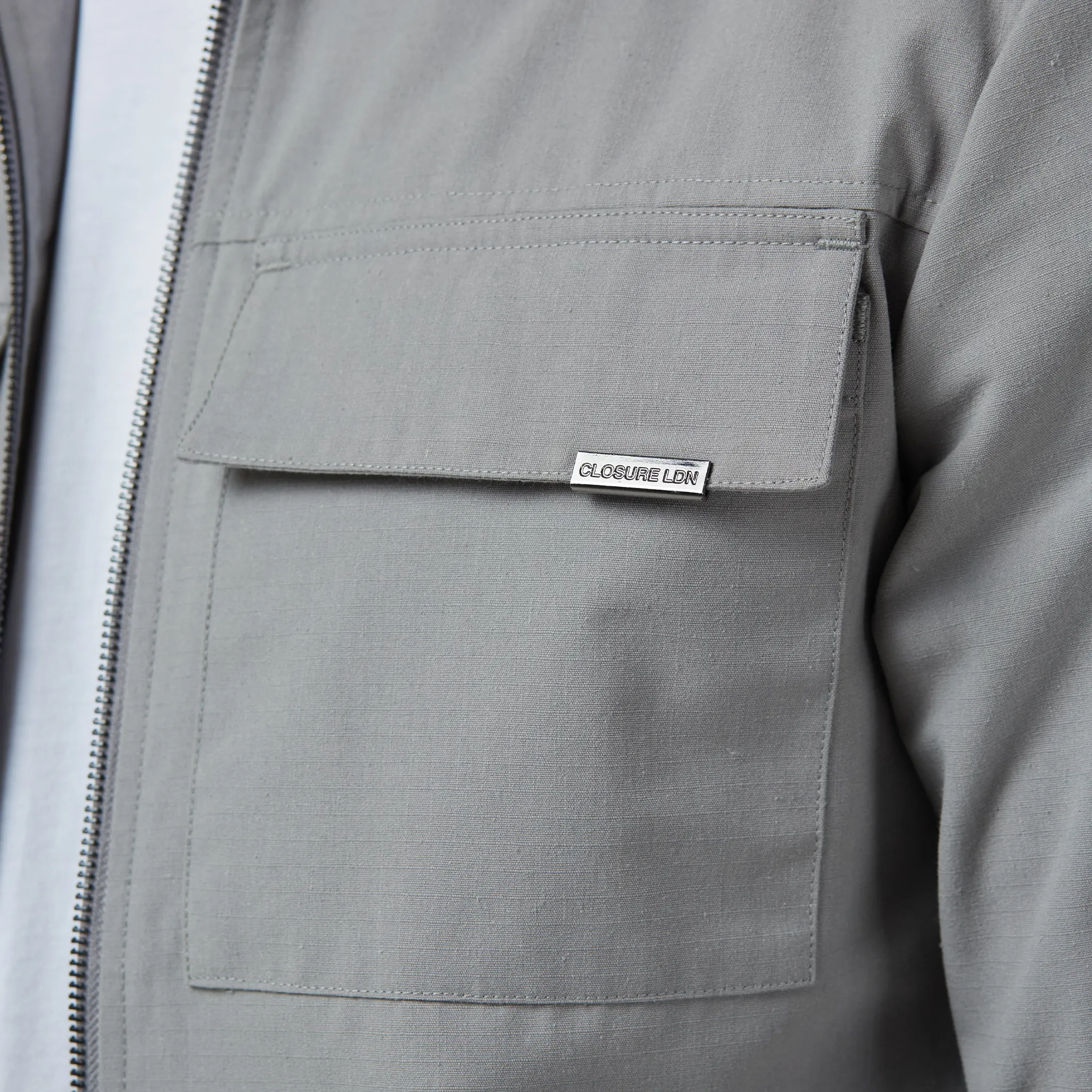 Smart Utility Overshirt | Ice Grey