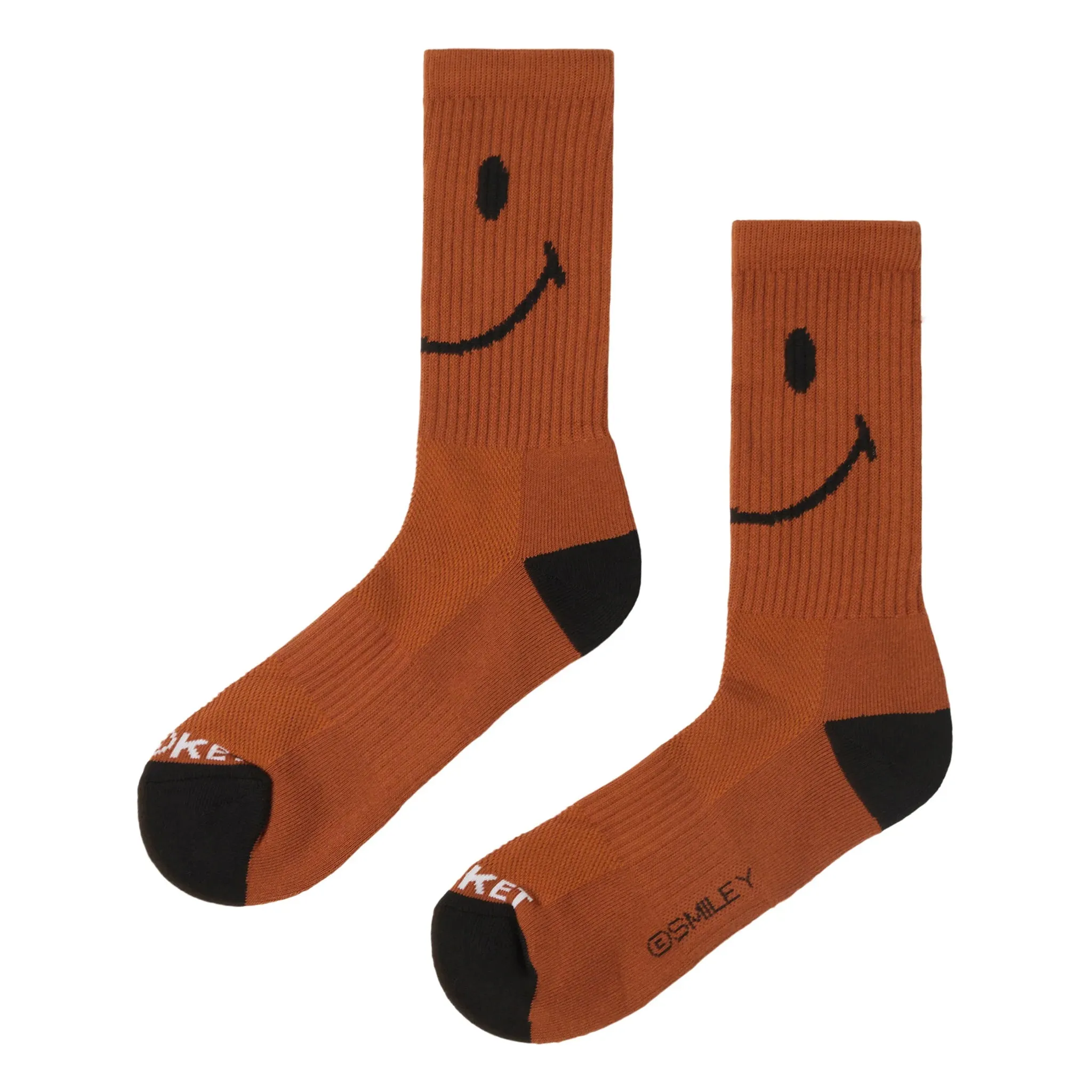 SMILEY OVERSIZED SOCKS (Rust)