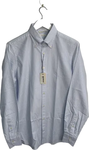 Suitsupply Blue Striped Oxford Casual Shirt UK 15.5 " Neck