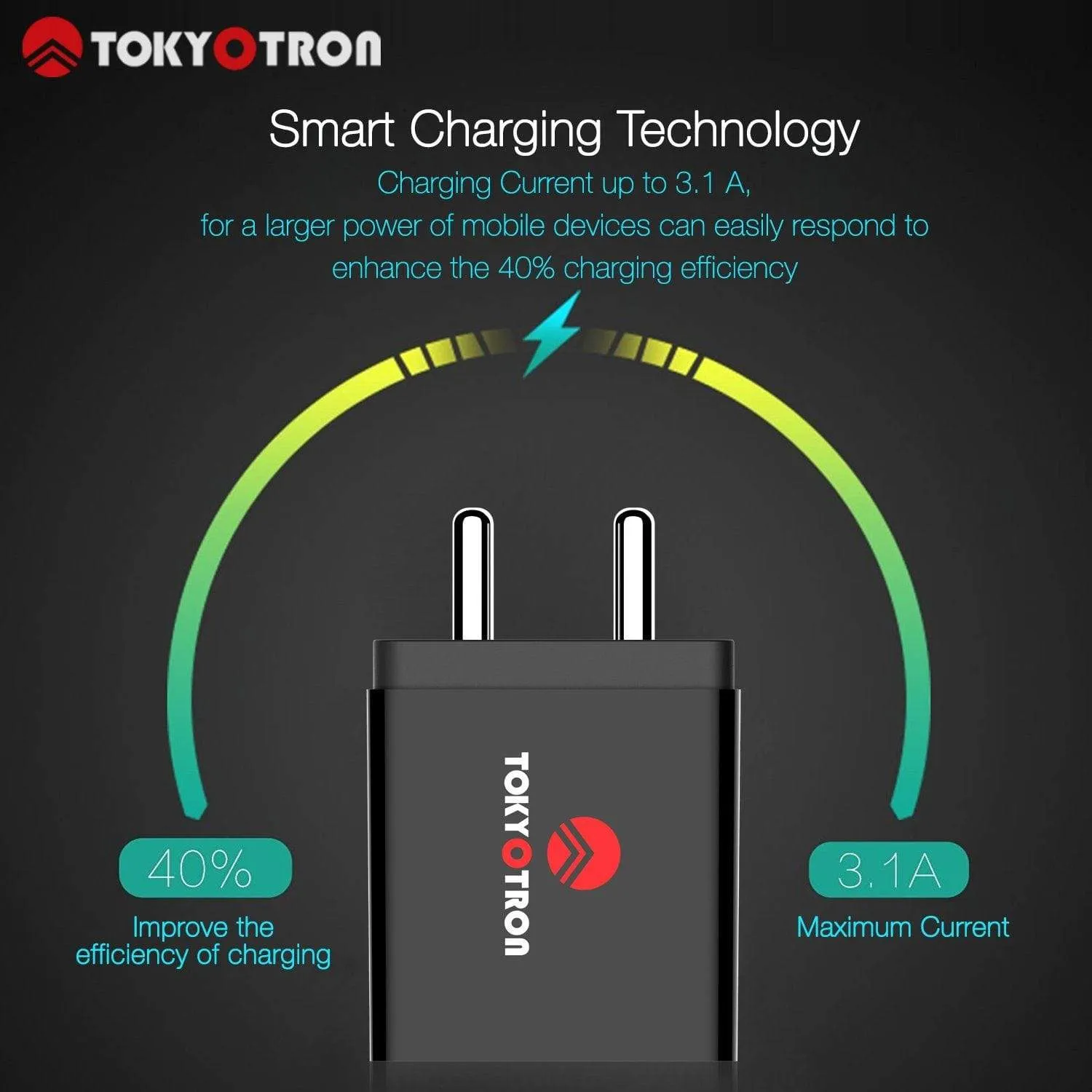 Tokyotron 2 port USB Wall Charger for Mobile