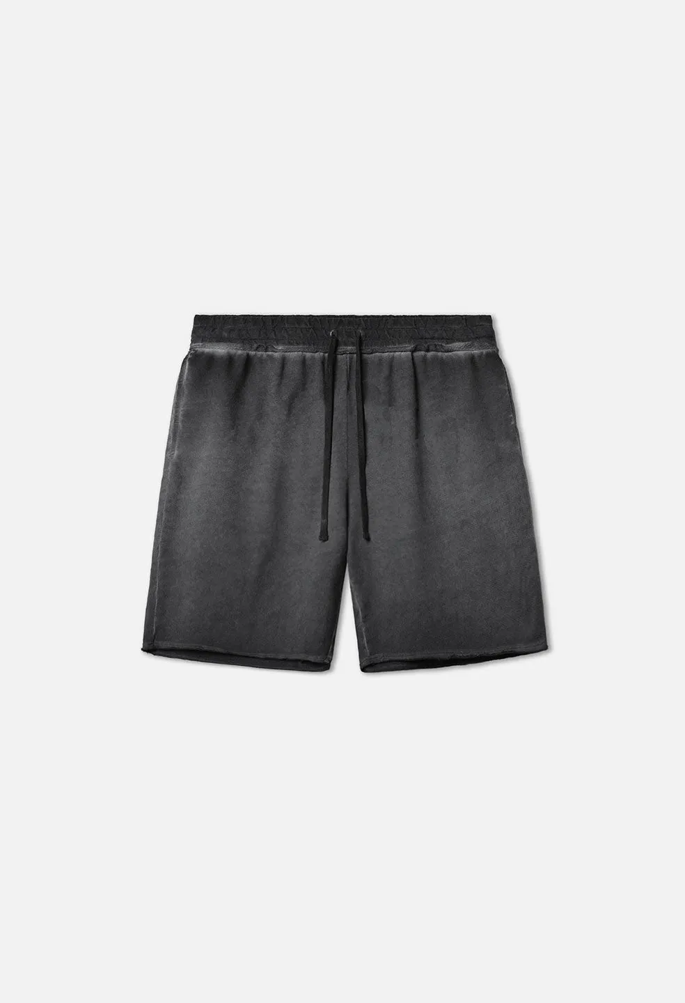 Tuck Terry Shorts / Oil Wash Black