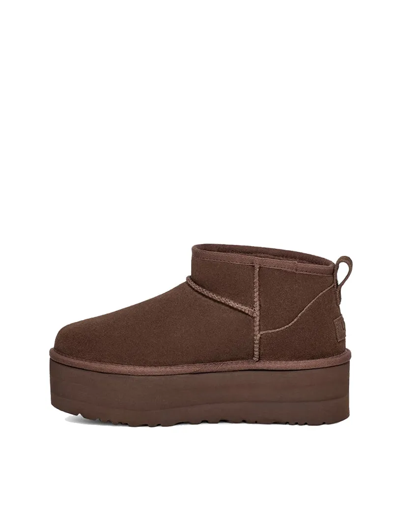 UGG Womens Classic Ultra Mini Platform Boot Burnt Cedar