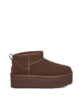 UGG Womens Classic Ultra Mini Platform Boot Burnt Cedar