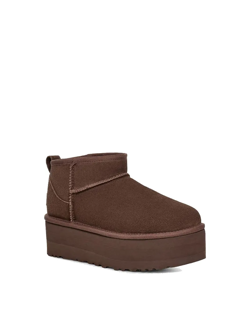 UGG Womens Classic Ultra Mini Platform Boot Burnt Cedar