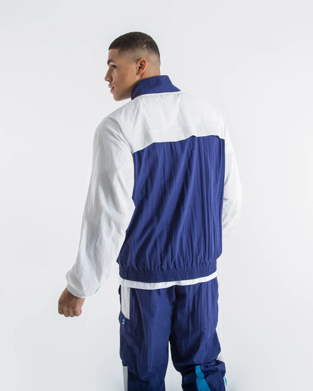 Walker Track Jacket - White/Navy