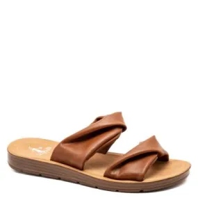 With a Twist Sandals by Corkys - Cognac - PREORDER - ALL SALES FINAL