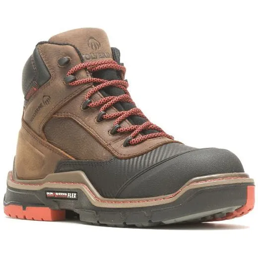 Wolverine Men's Raider Durashocks 6" WP Carbonmax Work Boot -Brown- W231042