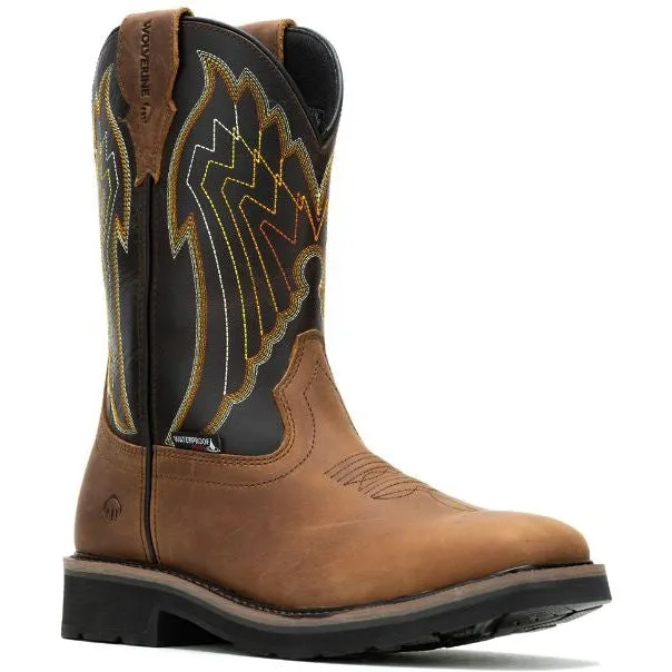 Wolverine Men's Rancher Eagle ST WP Wellington Work Boot -Brown- W231109