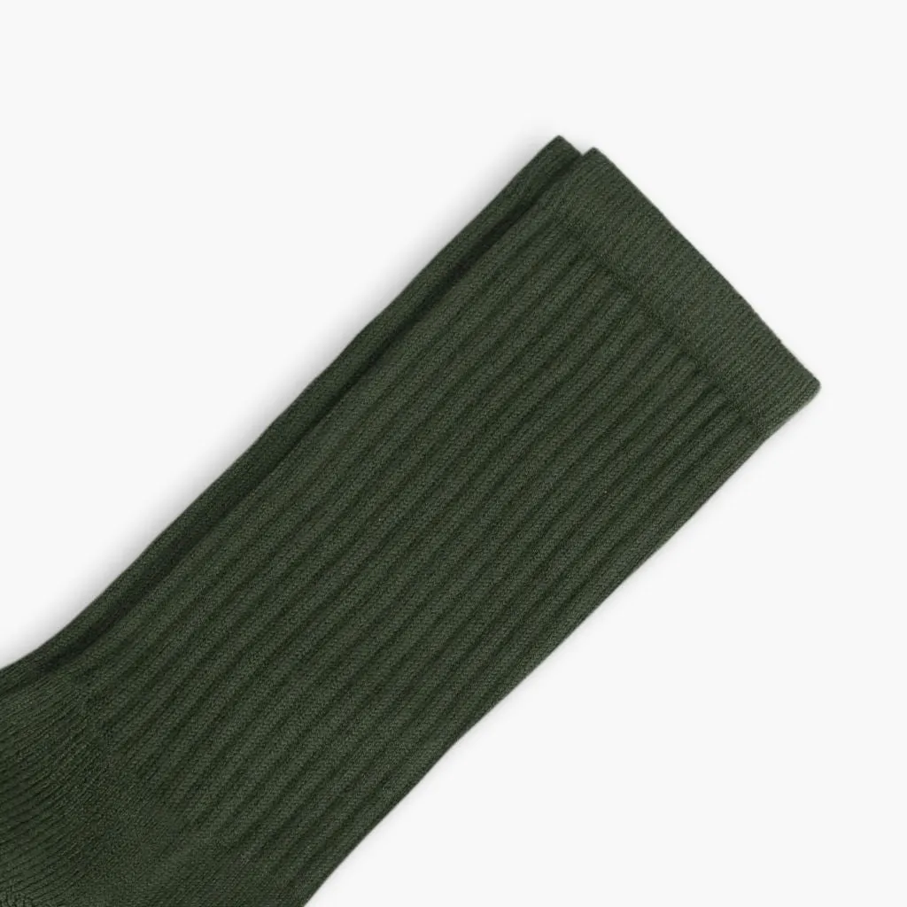 Women's Cotton Crew Sock | Hunter Green