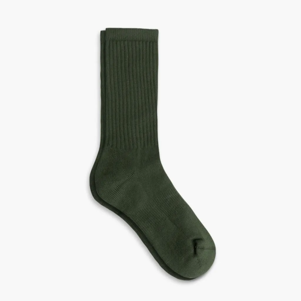 Women's Cotton Crew Sock | Hunter Green