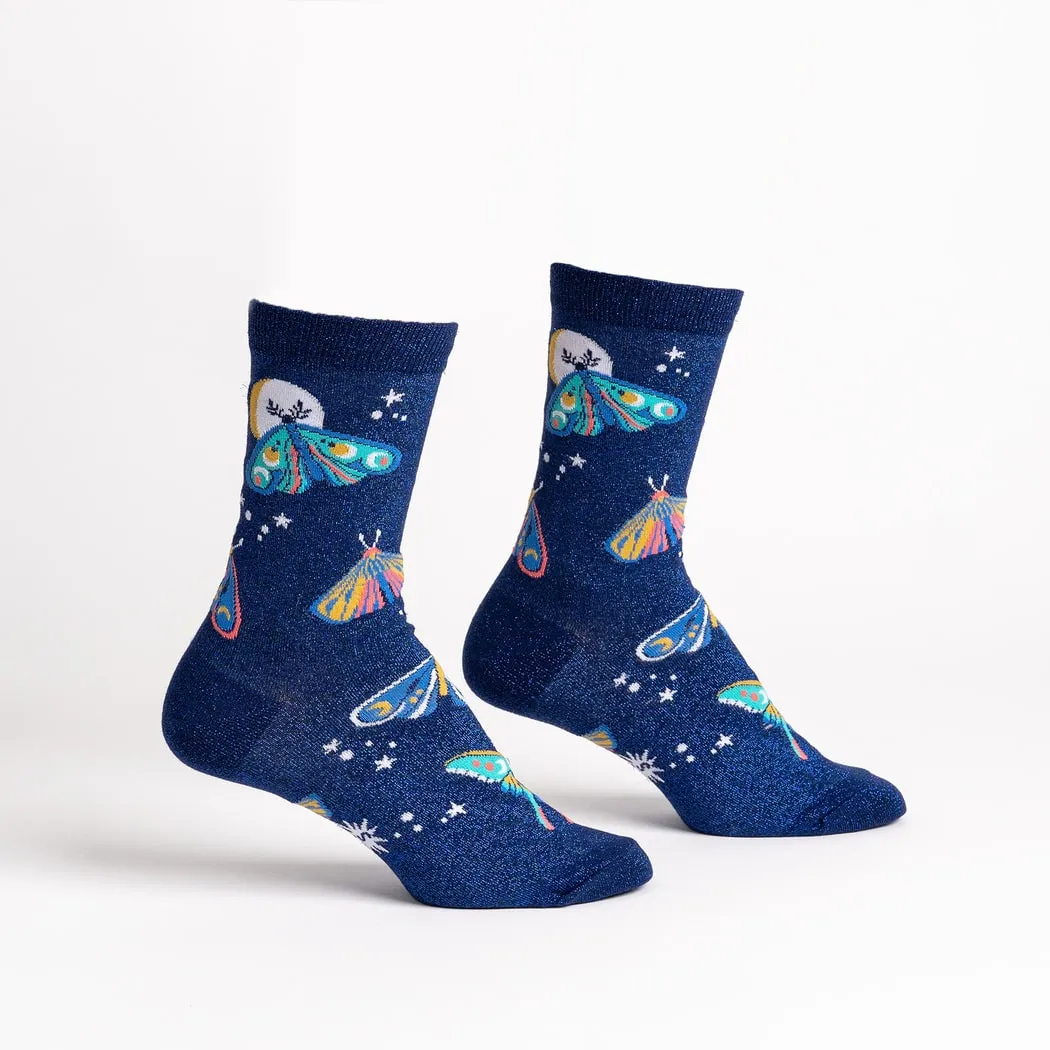 Women's Moonlit Moth Crew Socks